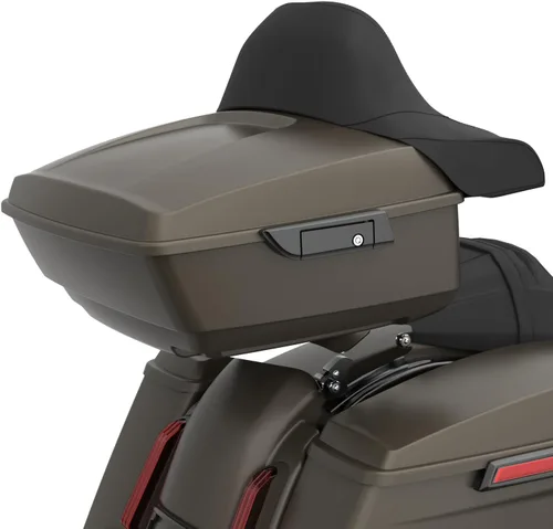 Vista 92 de Moto Onfire King Tour - Maletero con almohadilla de respaldo para Harley Touring 1997+ (Barracuda Silver)