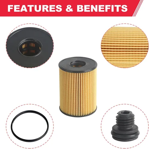 Vista 5 de 26350-2S000 Filtro de aceite Compatible con 2020-2023 Hyundai Tucson Sonata Santa Kia Sorento K5 Motor 2.5L Reemplaza # 263502S000 (2 piezas)