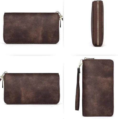 Vista 8 de CLUCI Maletín de cuero para mujer con cartera para mujer