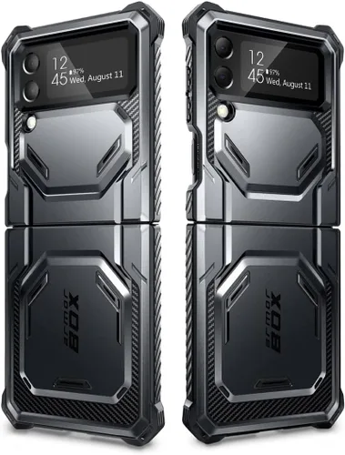 Vista 8 de i-Blason Armorbox Series - Funda para Samsung Galaxy Z Flip 4 5G (2022), funda resistente de cuerpo completo con reducción de impactos/parachoques