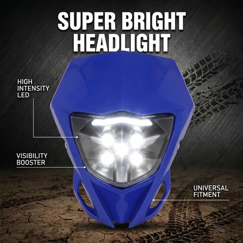 Vista 2 de AnXin - Faro delantero para motocicleta LED universal para YZ125 YZ250 TTR230 YZ250F YZ450F DRZ400 WR250F WR450F, la mayoría de las motocicletas