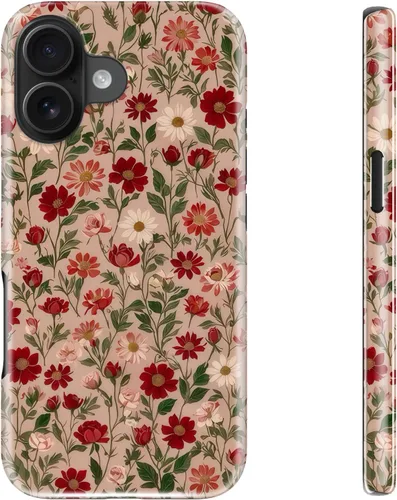 Vista 18 de bemal Funda para iPhone 12 Mini, estética, vintage, floreciente, peonía, concha, femenina, compatible con MagSafe, moderna, única, moderna, moderna