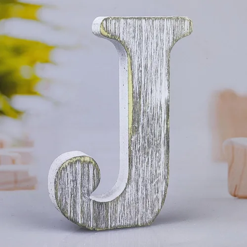 Vista 18 de Letras de madera rústica sin terminar de 8 pulgadas para decoración de pared, letras decorativas de pie en rodajas, decoración de tablero