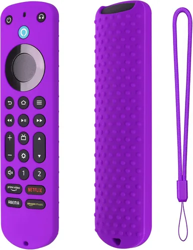Vista 10 de Funda de silicona para Voice Remote Pro 2022, funda de silicona para control remoto por voz Pro 2022 con cordón (negro)