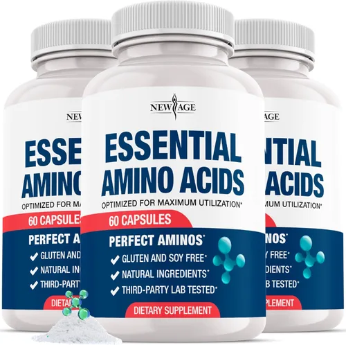 Vista 8 de NEW AGE Complejo de aminoácidos – 20 aminoácidos con BCAA, L-glutamina, L-arginina y ácido hialurónico – Apoya la recuperación, energía, salud