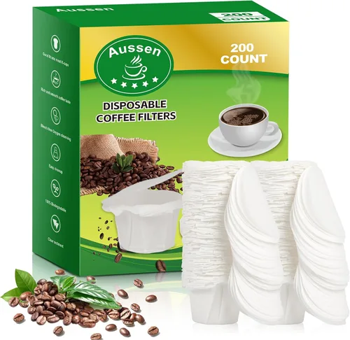 Vista 14 de Aussen Filtros de papel desechables para café, reemplazo para filtros Keurig, compatible con todos los filtros de una sola porción de Keurig