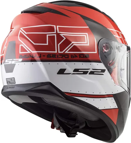 Vista 2 de LS2 Casco integral Stream Street Casco Negro rojo