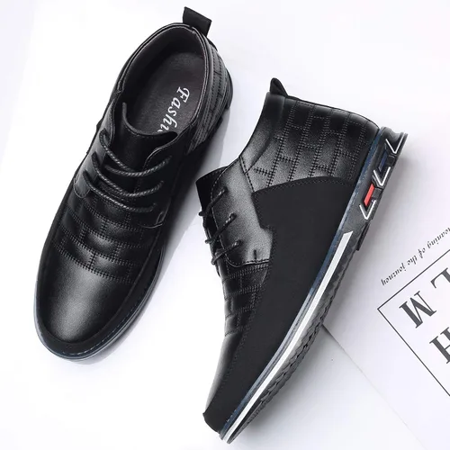 Vista 4 de COSIDRAM Zapatos casuales para hombre, mocasines altos, cómodos, para caminar, botas para hombre
