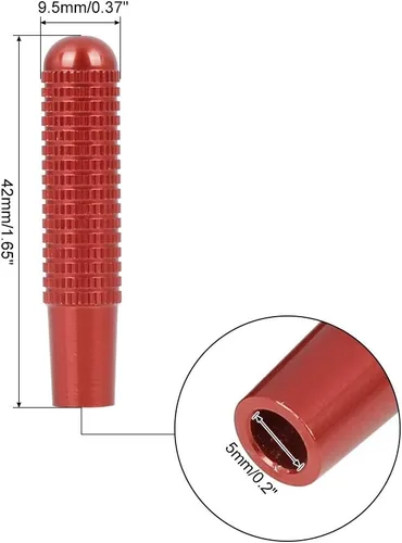 Vista 2 de X AUTOHAUX 4 piezas de aleación de aluminio atornillados reemplazar pomos de cerradura de puerta rojo para Mercedes-Benz C E S GLC GLE clase W205