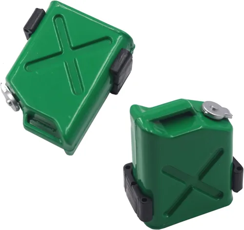 Vista 5 de ShareGoo - 2 piezas a escala 1/10 RC Rock Crawler accesorio de decoración de plástico mini tanque de combustible compatible con Axial SCX10 CC01