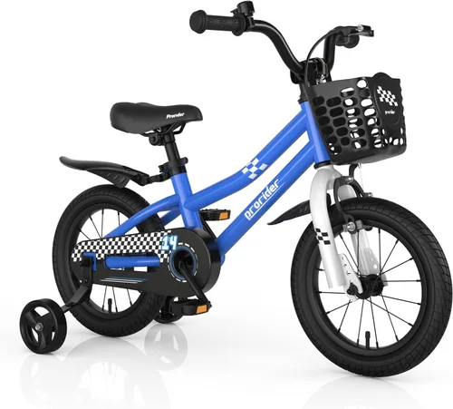 Vista 24 de BABY JOY Bicicleta para niños, 12, 14, 16, 18, 20 pulgadas, bicicletas para niños y niñas, adolescentes de 3 a 8 años o más con ruedas