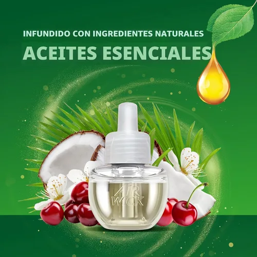 Vista 3 de Air Wick Repuesto de aceite perfumado para enchufar, 2 unidades, Paradise Retreat, ambientador, aceites esenciales