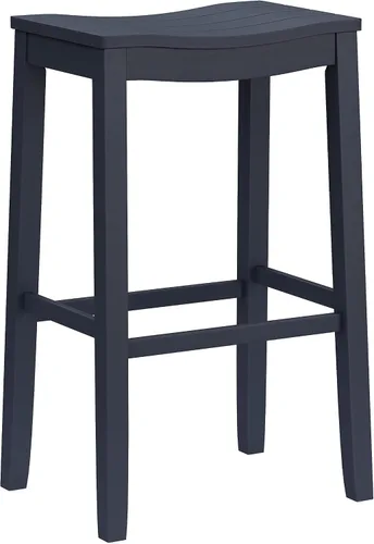 Vista 15 de Hillsdale Fiddler Taburete de altura de mostrador de madera sin respaldo con asiento estilo silla de montar, gris envejecido gris (Aged Gray)