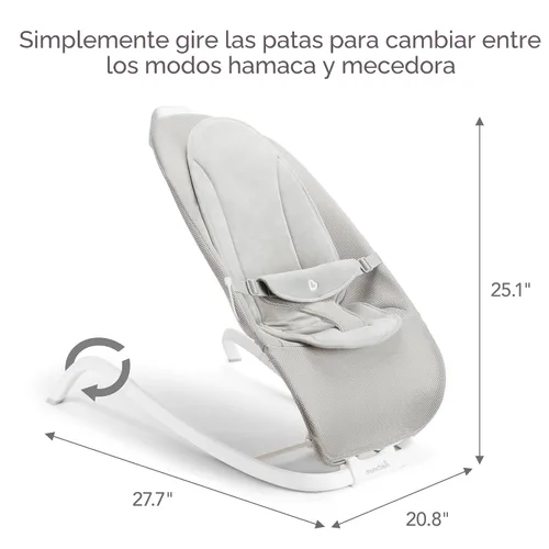 Vista 4 de [Usado] Munchkin® Silla de bebé eléctrica con vibración y mecedora con pantalla táctil digital, sonidos relajantes y 3 posiciones de reclinado