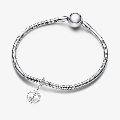 Vista 2 de Dije colgante de versículo bíblico de mano de oración cristiana para pulsera Pandora