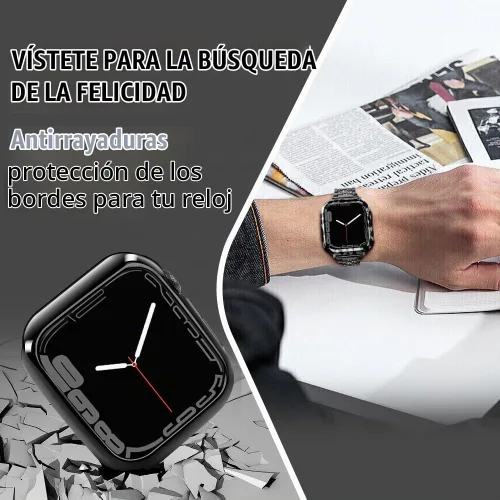 Vista 4 de top4cus - Funda ecológica protectora, de TPU suave y flexible, compatible con iWatch Series 5, Series 4, Series 3, Series 2 y Series 1 Negro