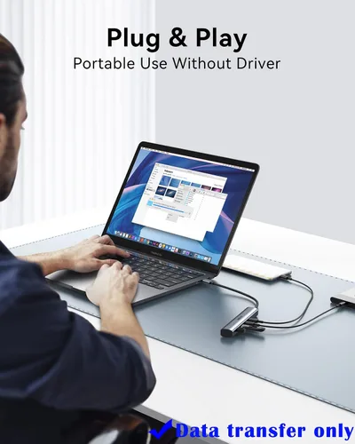 Vista 6 de Hub USB C, divisor USBC de 10Gbps para portátil, adaptador multipuerto de 4 puertos USB C a USBC para MacBook Pro/Air, iPad, teléfono, Surface Pro