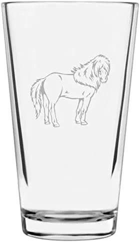 Vista 80 de Shetland Pony (cuerpo) - Vaso de pinta grabado con temática de caballo alternativo de 16 onzas