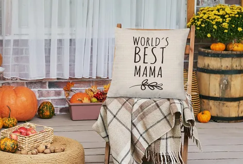 Vista 4 de Fundas de almohada de 18 x 18 pulgadas, regalos para mamá para el día de la madre, cumpleaños de parte de hija e hijo, funda de almohada decorativa