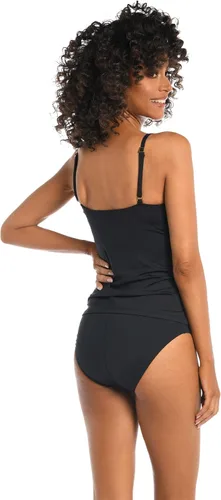 Vista 2 de La Blanca Top de traje de baño tipo tankini con tirantes para mujer
