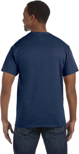 Vista 18 de Jerzees Camiseta pesada con cuello redondo y bolsillo en el pecho para hombre