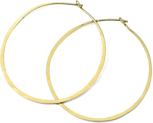 Vista 119 de Aretes de aro finos martillados, elegantes plata esterlina geométrica sólida, relleno de oro y relleno de oro rosa; para mujer por Lotus Stone