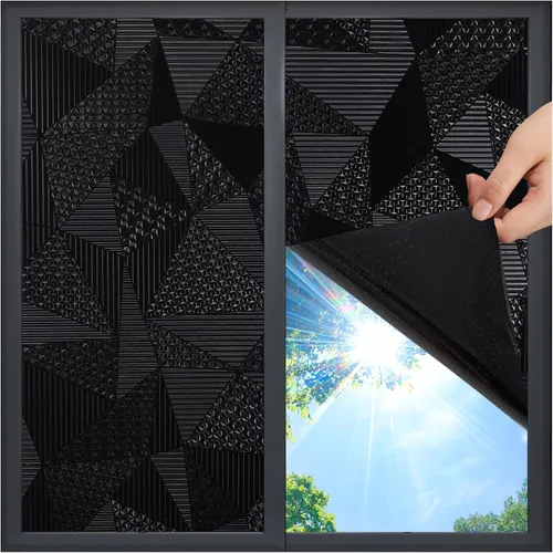Vista 15 de Película de privacidad para ventana, películas de vidrio manchado para ventana 3D arco iris decorativas, adhesivo estático, tinte de ventana Arco