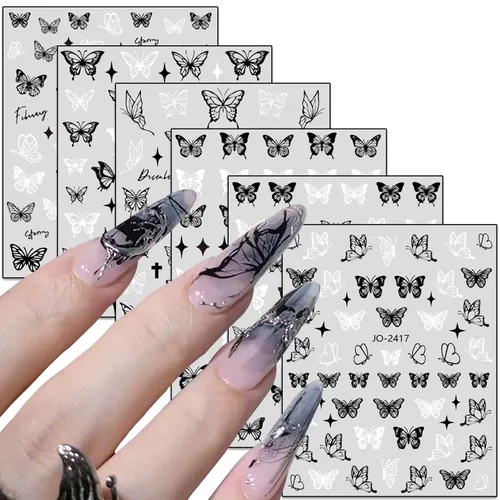 Vista 12 de Calcomanías de arte de uñas doradas, diseño de sol, luna, estrellas, línea de corazón, flores, calcomanías autoadhesivas para uñas, calcomanías