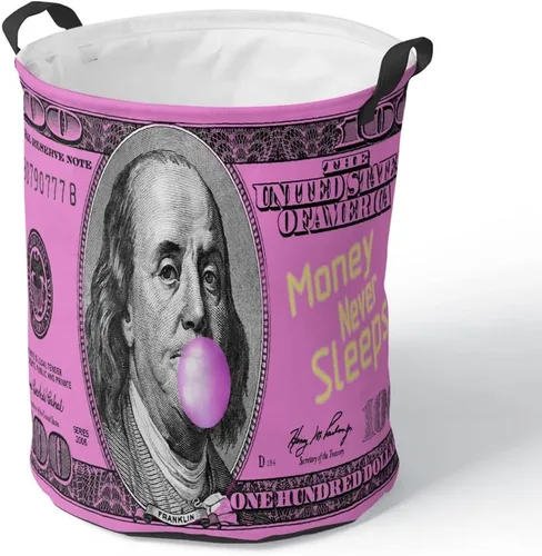 Vista 10 de Cesta grande de ropa sucia de 100 billetes de dólares para hombre, impermeable, independiente, para ropa sucia, fresca, plegable, con asas