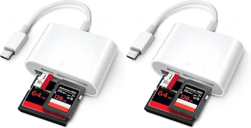 Vista 8 de Cámara Trail USB C Lector de tarjetas SD, ChiaoPio 2 en 1 USB-C a adaptador de tarjeta de memoria con SD MicroSD de doble ranura compatible