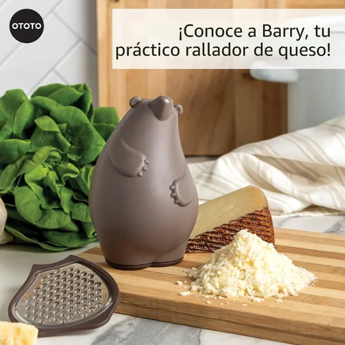 Vista 5 de OTOTO Rallador - Acero inoxidable, sin BPA, apto para lavavajillas, divertido gadget de cocina, rallador de verduras, lindos regalos y accesorios