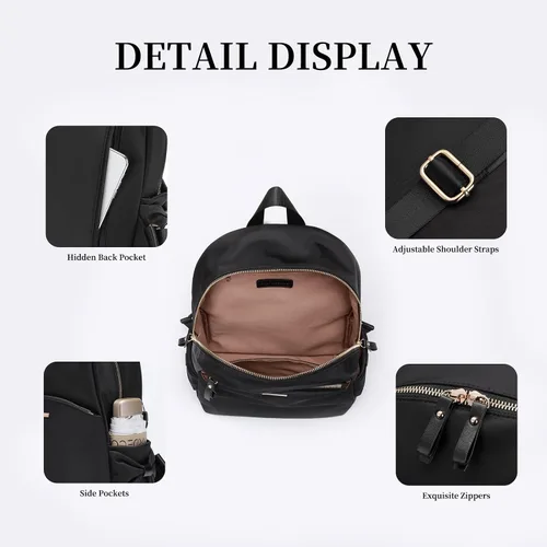 Vista 4 de GOLF SUPAGS Elegante mochila para mujer, mochila casual de viaje, mini mochila, bolso de nailon