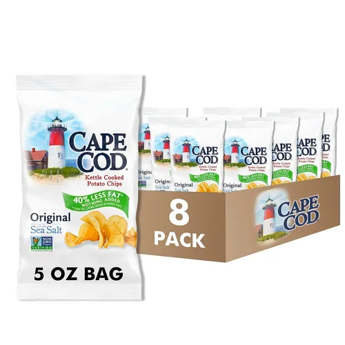 Vista 15 de Cape Cod Papas fritas, chips originales menos grasos, bolsas de aperitivos de 1 oz, 10
