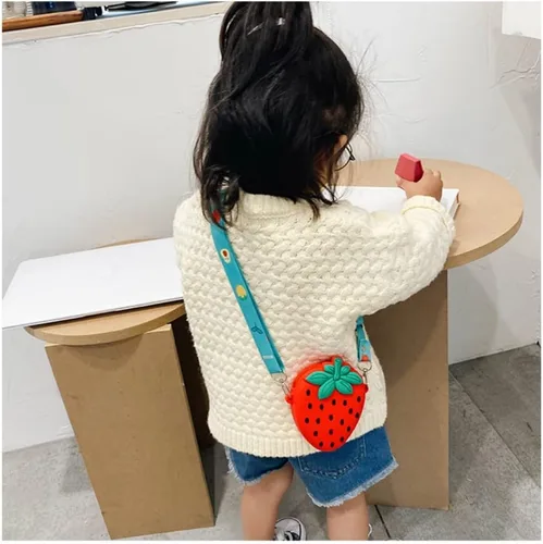 Vista 5 de Mini bolso cruzado de silicona para niños, bolso de hombro para niños, bolsa de llaves, bolsa de aperitivos, bolsa de caramelos, regalos para niños