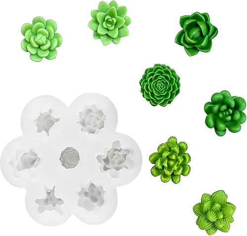 Vista 10 de Juego de 4 moldes de silicona de flores, moldes de clavel de margaritas florales 3D para hacer velas, jabón, resina epoxi, fabricación