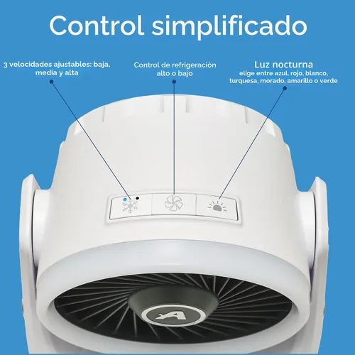 Vista 3 de Arctic Air Enfriador de aire portátil Ice Jet X3, modos de niebla dual, hasta 8 horas de tiempo de enfriamiento, enfriador portátil de 3 velocidades