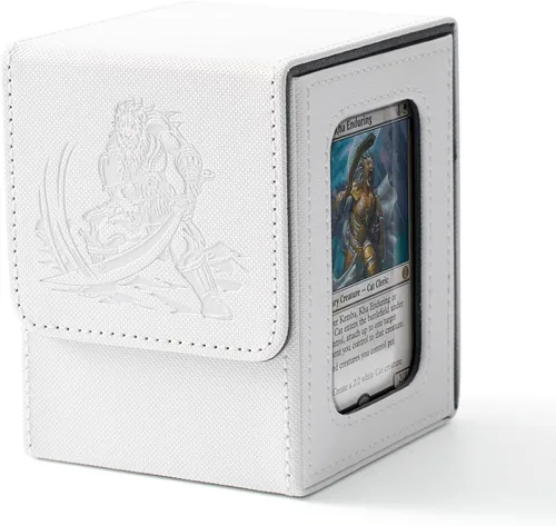 Vista 13 de Venssu Angel Themed MTG Deck Box with Commander Display (White and Grey)