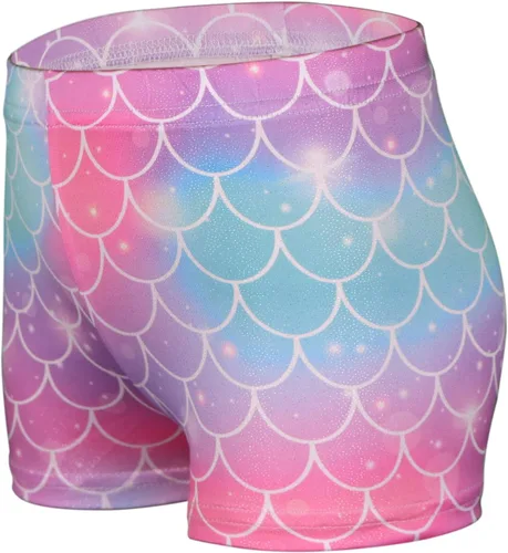 Vista 2 de iLover Pantalones cortos de gimnasia atlética para niñas de color sólido