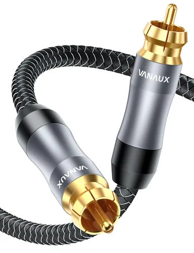 Vista 10 de VANAUX Cable RCA Y Splitter de 1 macho a 2 hembras, cable RCA/Phono, cable de extensión de audio coaxial y video, adaptador chapado en oro