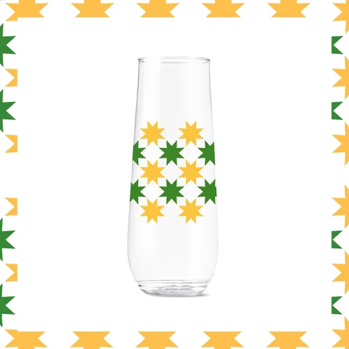 Vista 2 de TOSSWARE POP - Juego de 6 vasos estampados de plástico transparente de 9 onzas, de alta calidad, reciclables, irrompibles y cristalinos