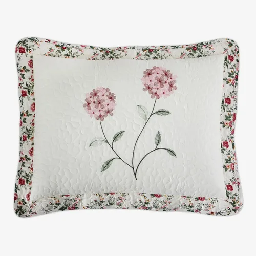 Vista 8 de BrylaneHome Colcha bordada Margaret - King, rosa
