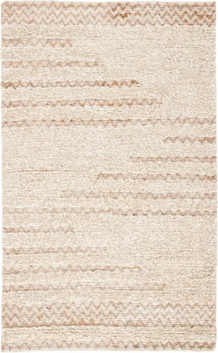 Vista 19 de SAFAVIEH Natura Collection Alfombra de pasillo, 2 pies 3 pulgadas x 6 pies, marfil y marrón, lana hecha a mano, ideal para zonas de alto tráfico