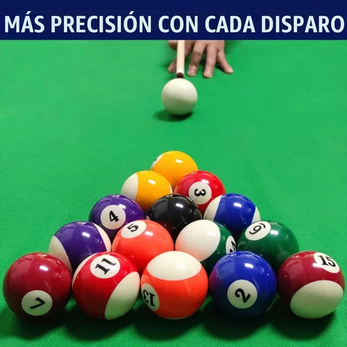Vista 7 de Juego completo de bolas de billar de 2-1/4 pulgadas, 16 bolas de resina, tamaño y peso reglamentarios, juego completo de bolas de mesa de billar