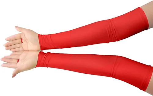 Vista 29 de Shinningstar Guantes largos de elastano elástico sin dedos sobre el codo para niñas y niños adultos