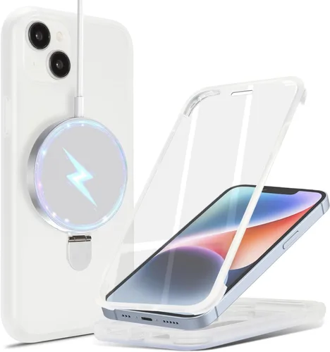Vista 11 de Cavor Funda para iPhone 13 e iPhone 14, Compatible con Magsafe, Funda para iPhone 14 con Protector de Pantalla, Soporte Funda Protectora Magnética