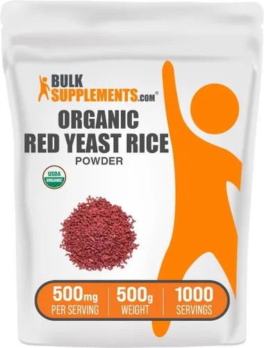 Vista 7 de BulkSupplements. com Polvo de arroz orgánico de levadura roja, suplemento de arroz de levadura roja, para la salud del corazón, apto para veganos