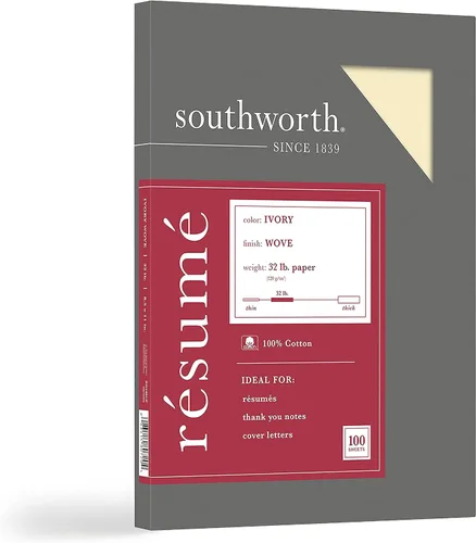 Vista 2 de SOURD18ICF - Papel de currículum Southworth 100% algodón