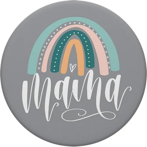 Vista 3 de Mama with Rainbow & Heart JLZ069 PopSockets PopGrip intercambiable