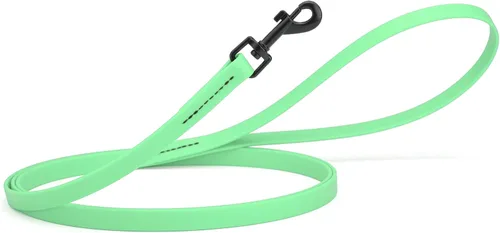 Vista 103 de Dogline Biothane - Correa impermeable para perro, tejido de nailon con revestimiento fuerte, con herrajes negros, a prueba de olores, fácil
