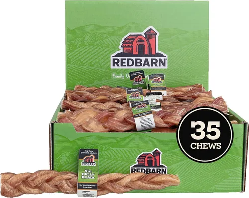 Vista 18 de Redbarn Palos de Bully Trenzados de 5 pulgadas Golosinas para Perros, masticable de 5 pulgadas, caja de 30